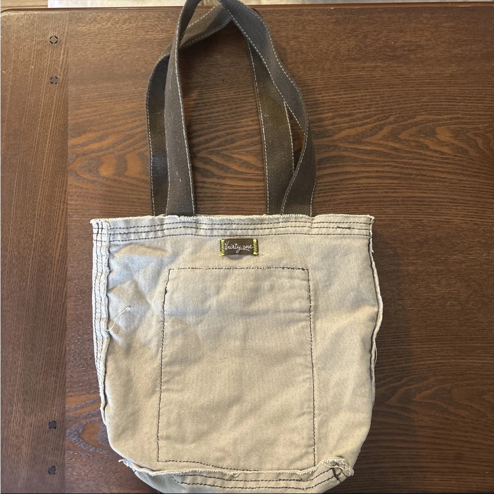 Thirty-One Retro Metro Bag Brown w/ Frayed Edges Yellow FlowerCrossbody Shoulder - Picture 3 of 8